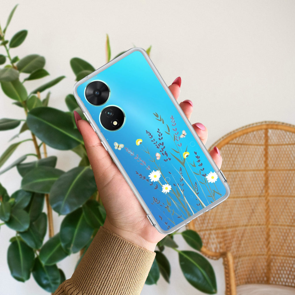 Floral Bush Transparent Silicon Case For Vivo T2 5G