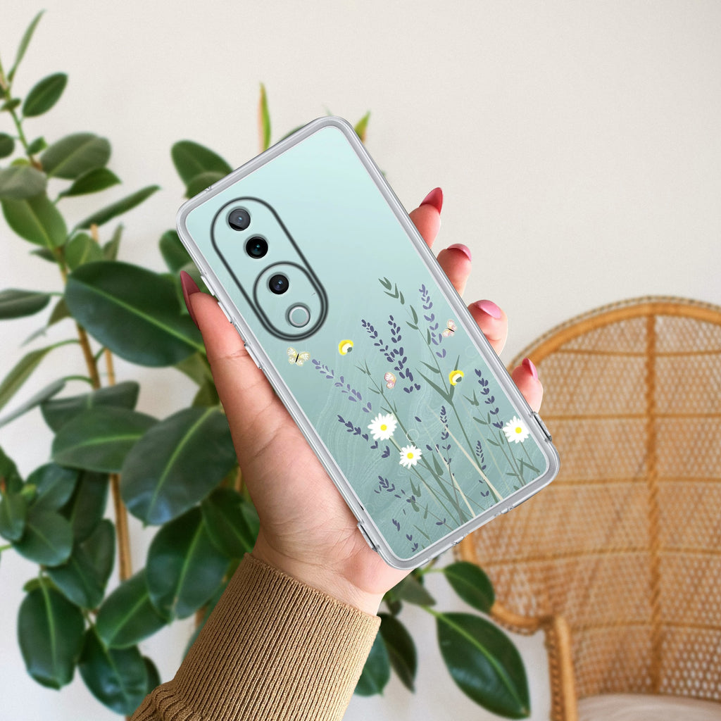 Floral Bush Transparent Silicon Case For Vivo X200 Pro 5G