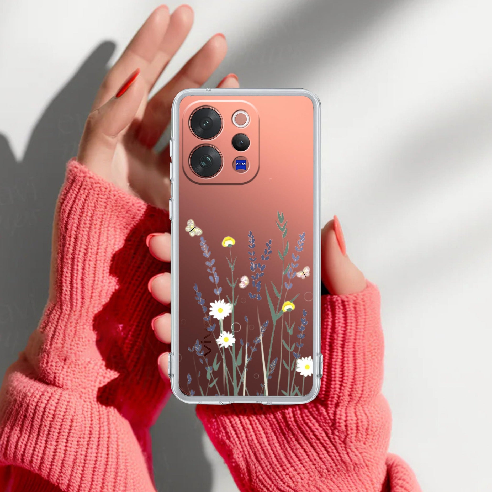Floral Bush Anti Yellow Case For Vivo V70 Elite 5G