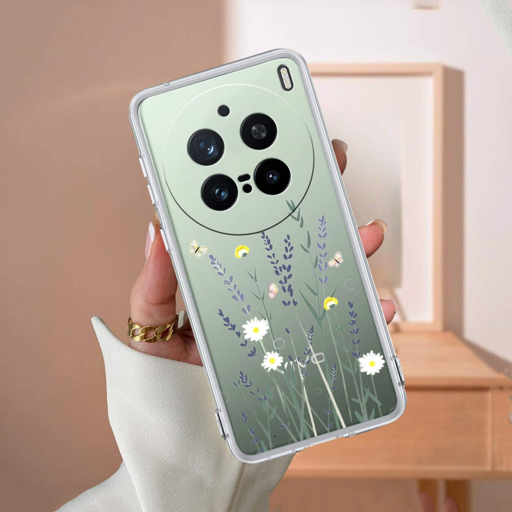 Floral Bush Transparent Silicon Case For Vivo X200 Pro 5G