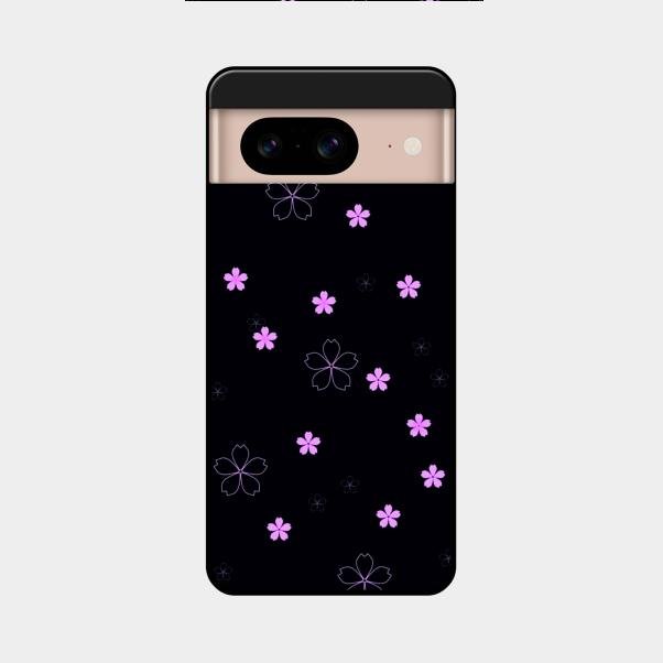 Floral Night Glass Case Cover For Google Pixel 8 5G