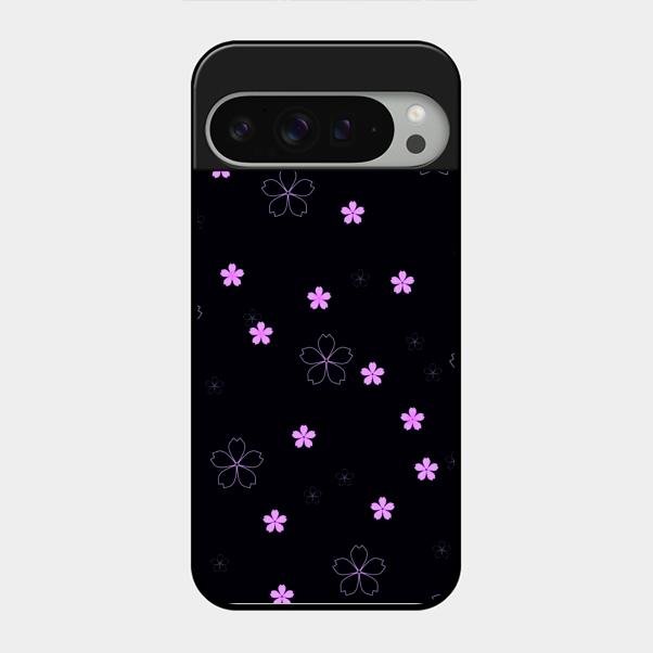Floral Night Glass Case Cover For Google Pixel 9 Pro Xl