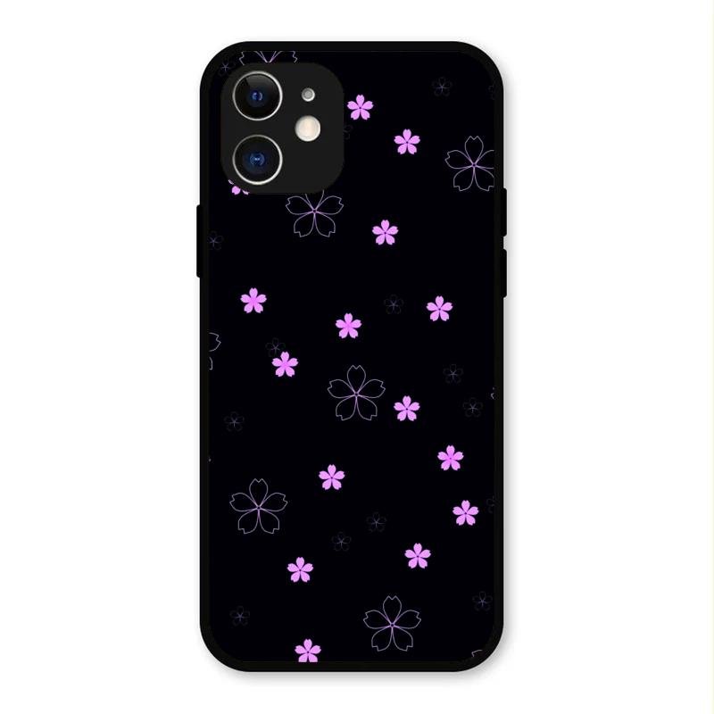 Floral Night Glass Case Cover For iPhone 12