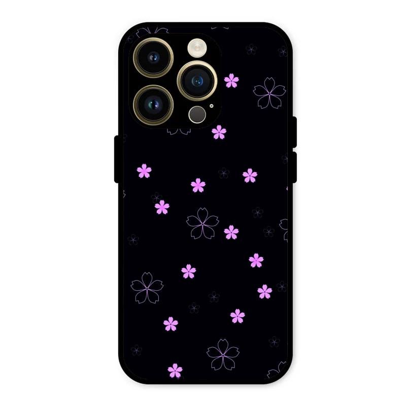 Floral Night Glass Case Cover For iPhone 14 Pro