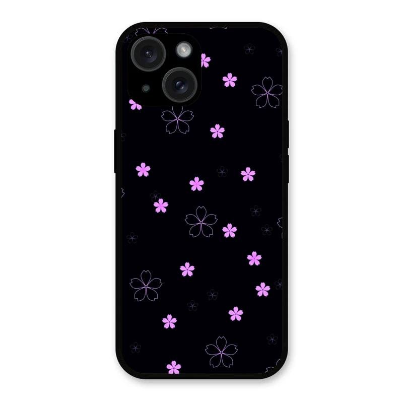 Floral Night Glass Case Cover For iPhone 15 Plus