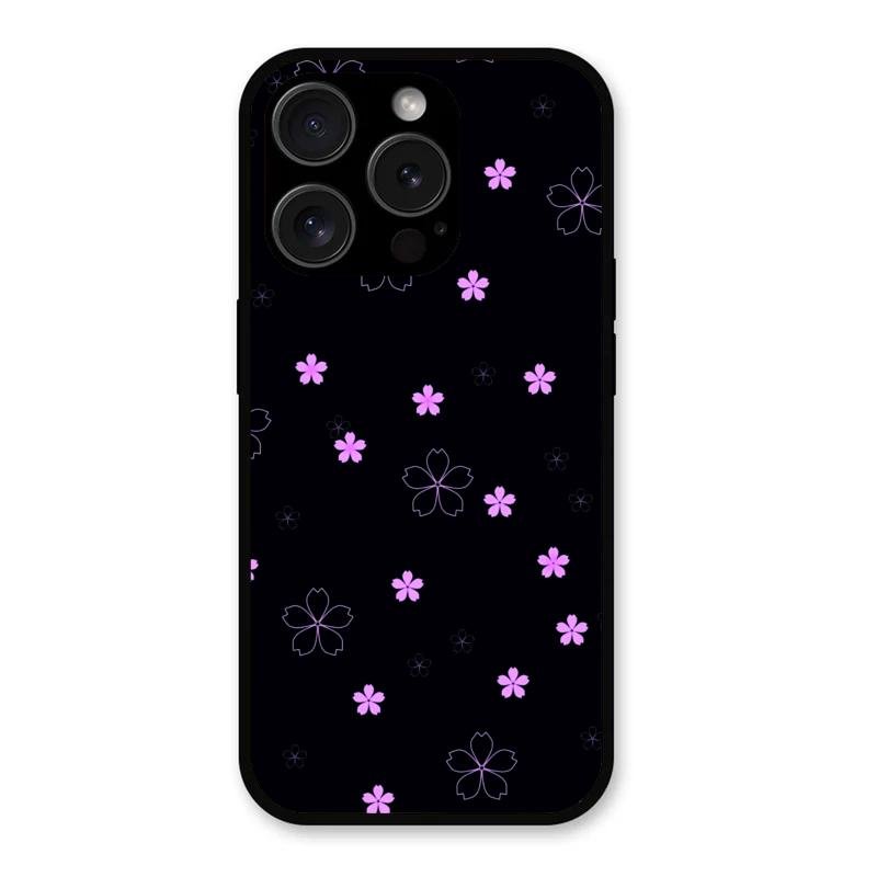 Floral Night Glass Case Cover For iPhone 15 Pro Max