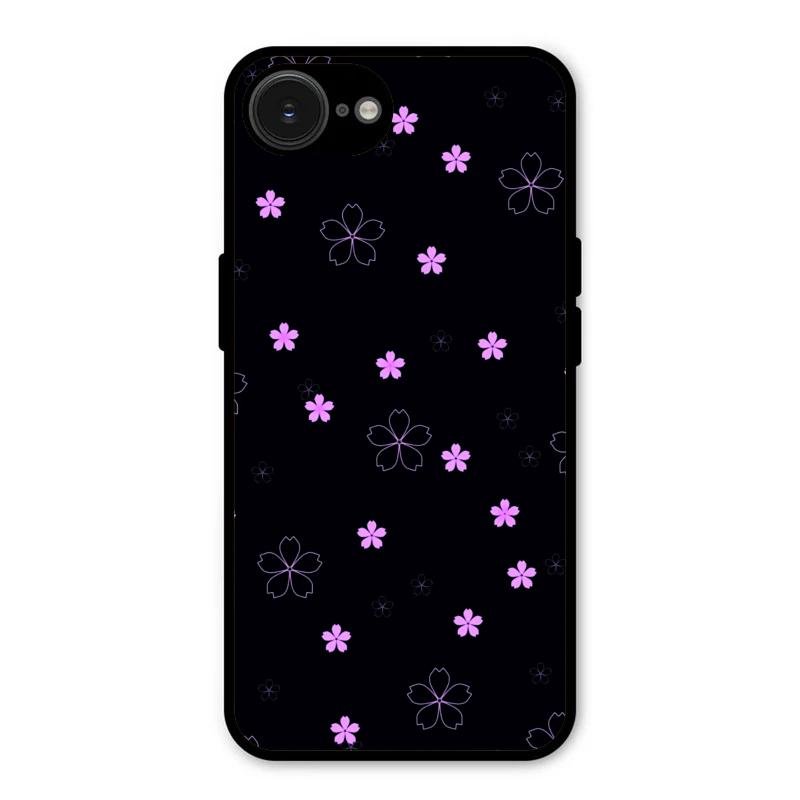 Floral Night Glass Case Cover For iPhone 16e