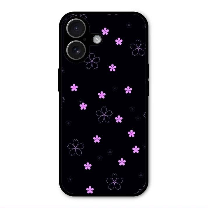 Floral Night Glass Case Cover For iPhone 17