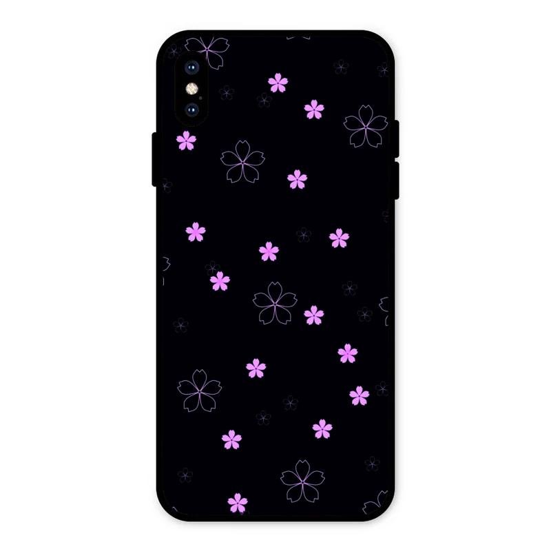 Floral Night Glass Case Cover For iPhone XS Max