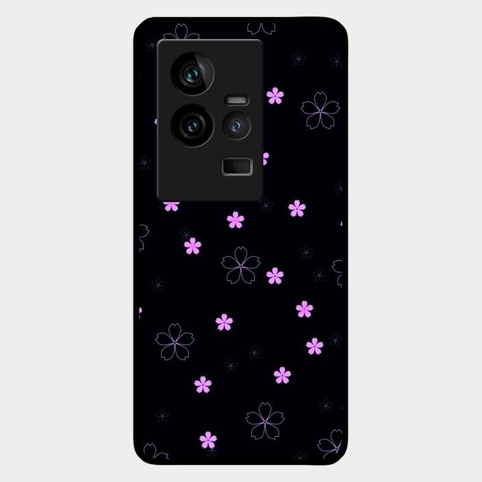 Floral Night Glass Case Cover For Iqoo 11 5G