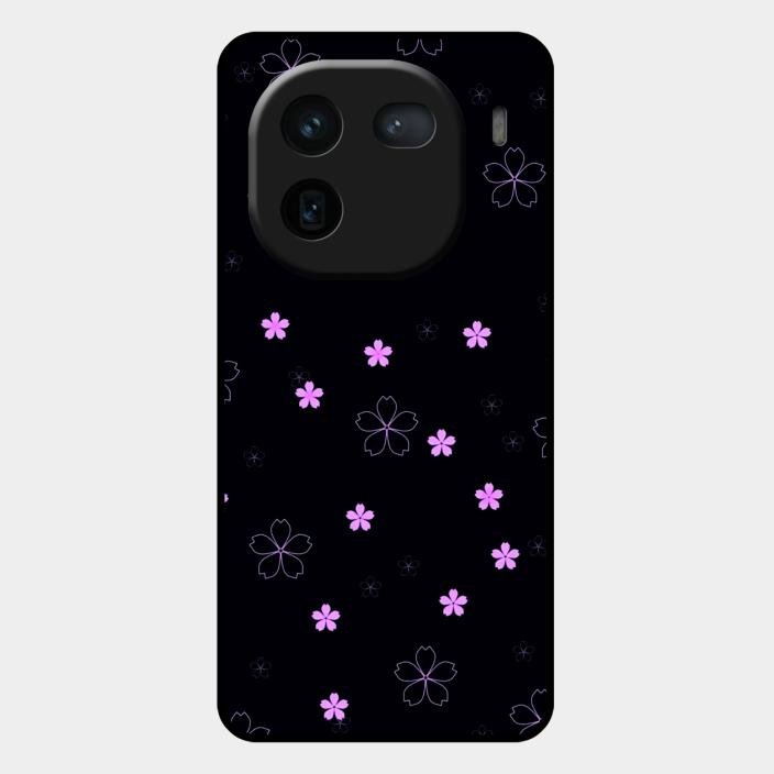 Floral Night Glass Case Cover For Iqoo 12 5G