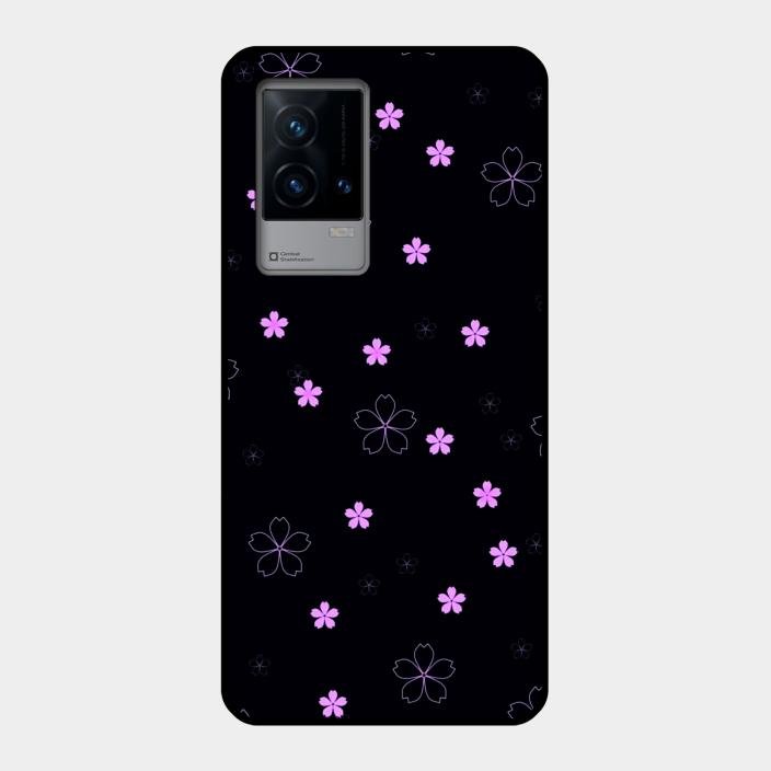Floral Night Glass Case Cover For Iqoo 9 5G