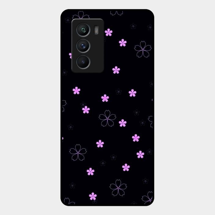 Floral Night Glass Case Cover For Iqoo 9 Se 5G