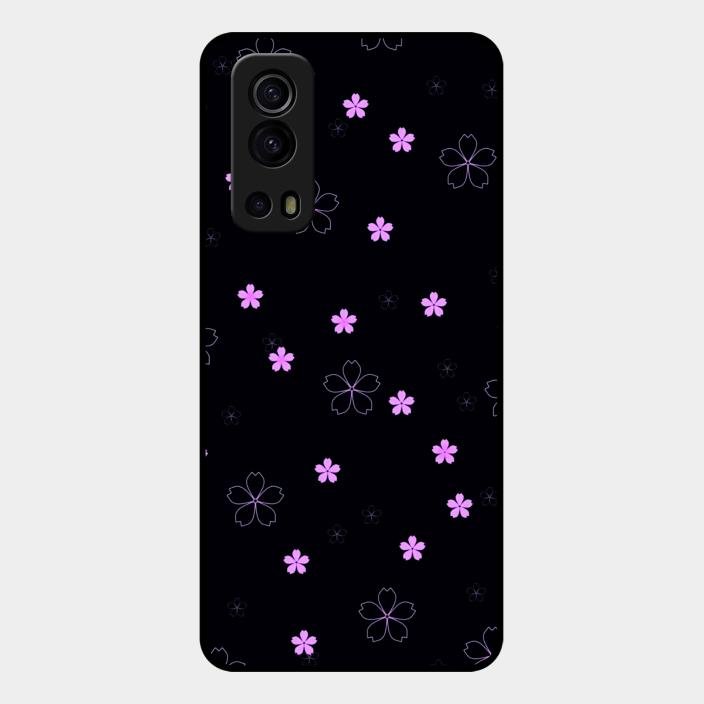 Floral Night Glass Case Cover For Iqoo Z3 5G