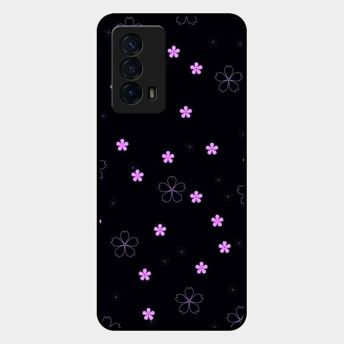 Floral Night Glass Case Cover For Iqoo Z5 5G