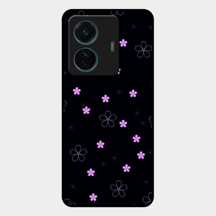Floral Night Glass Case Cover For Iqoo Z6 Pro 5G