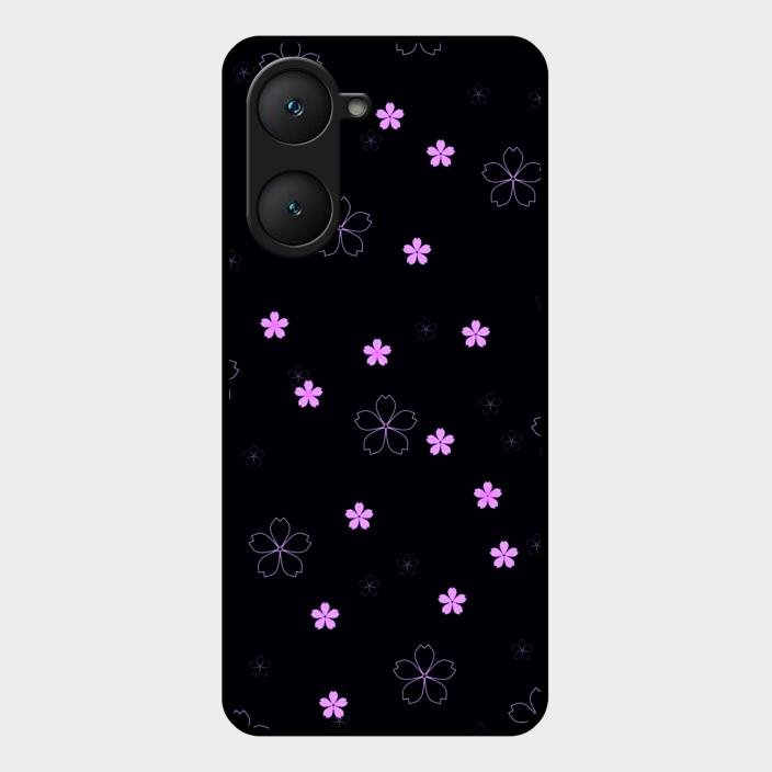 Floral Night Glass Case Cover For Iqoo Z9 Lite 5G
