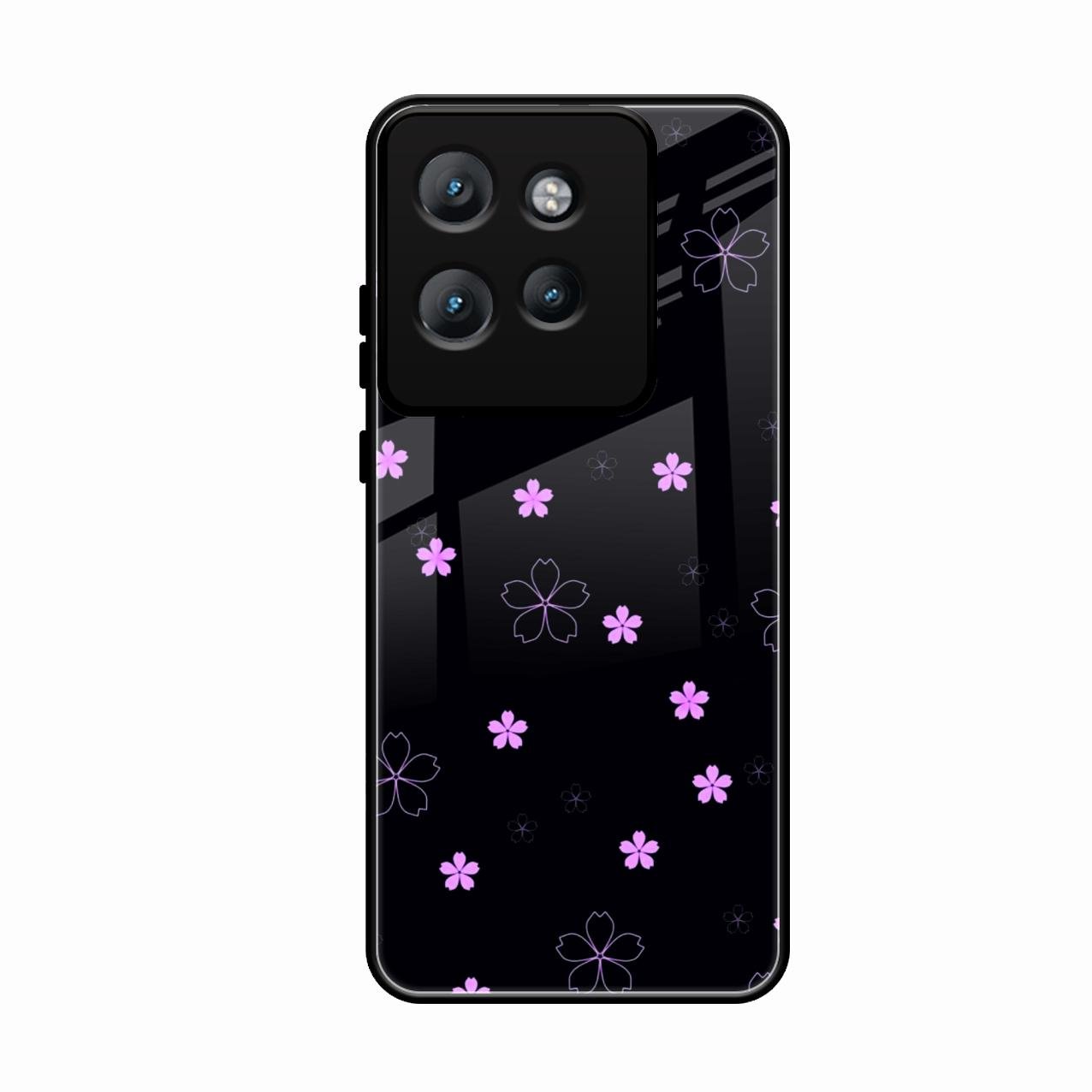 Floral Night Glass Case Cover For Motorola Edge 50 Neo
