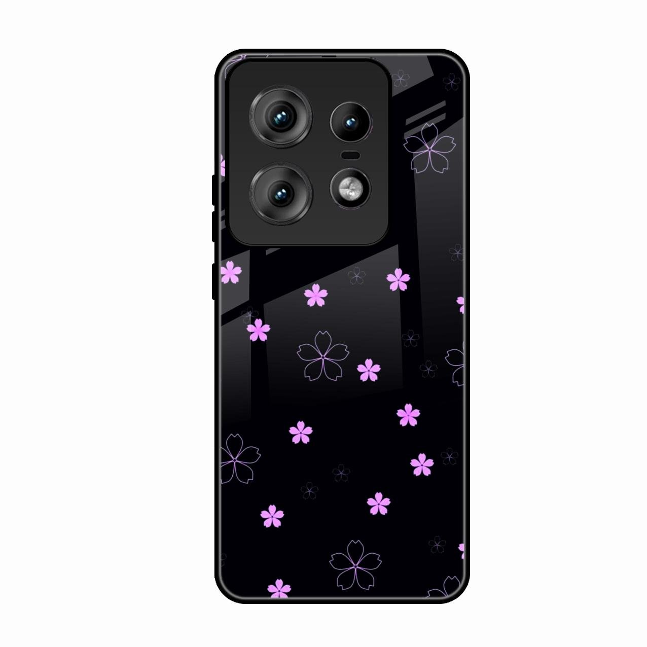 Floral Night Glass Case Cover For Motorola Edge 50 Pro