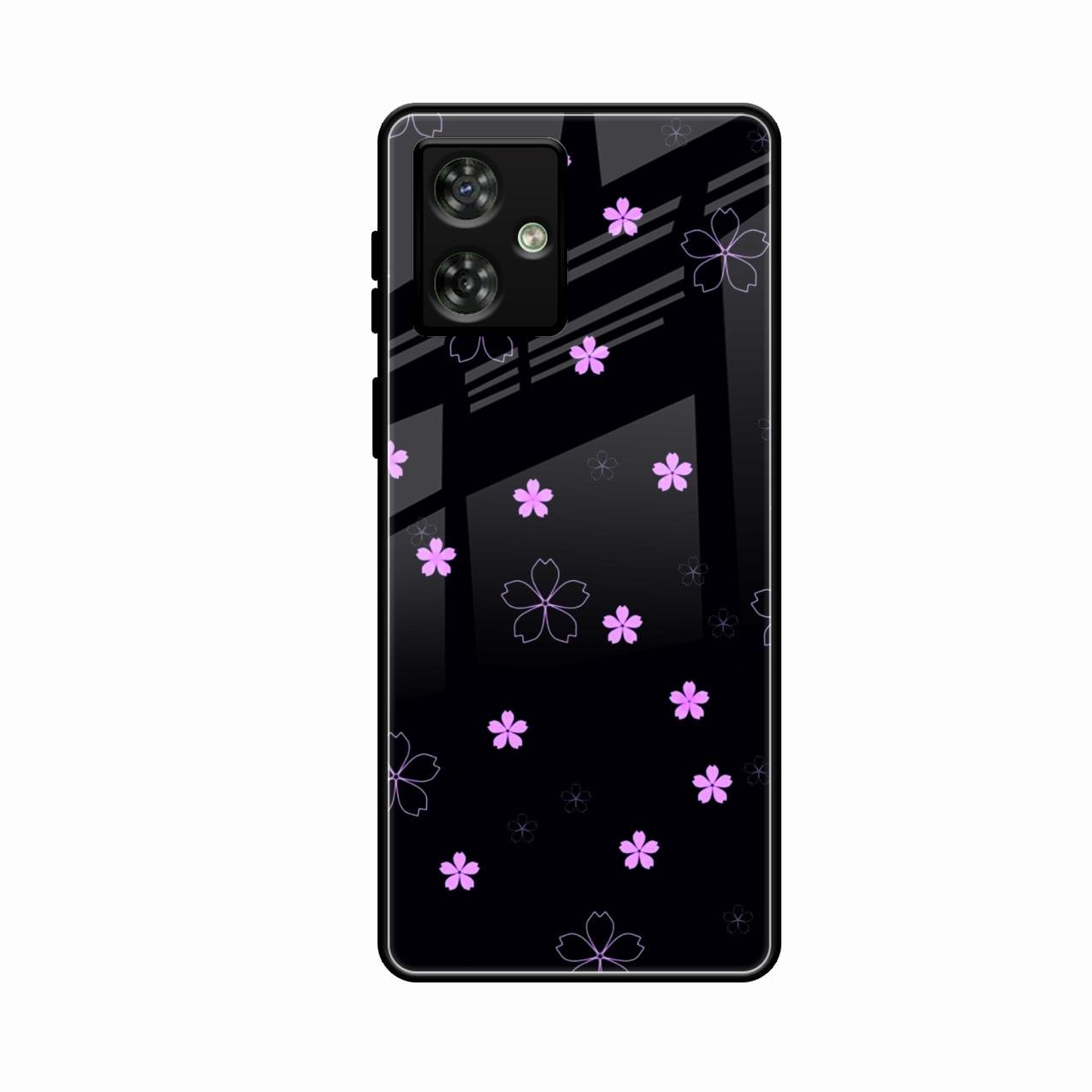 Floral Night Glass Case Cover For Motorola G54 5G