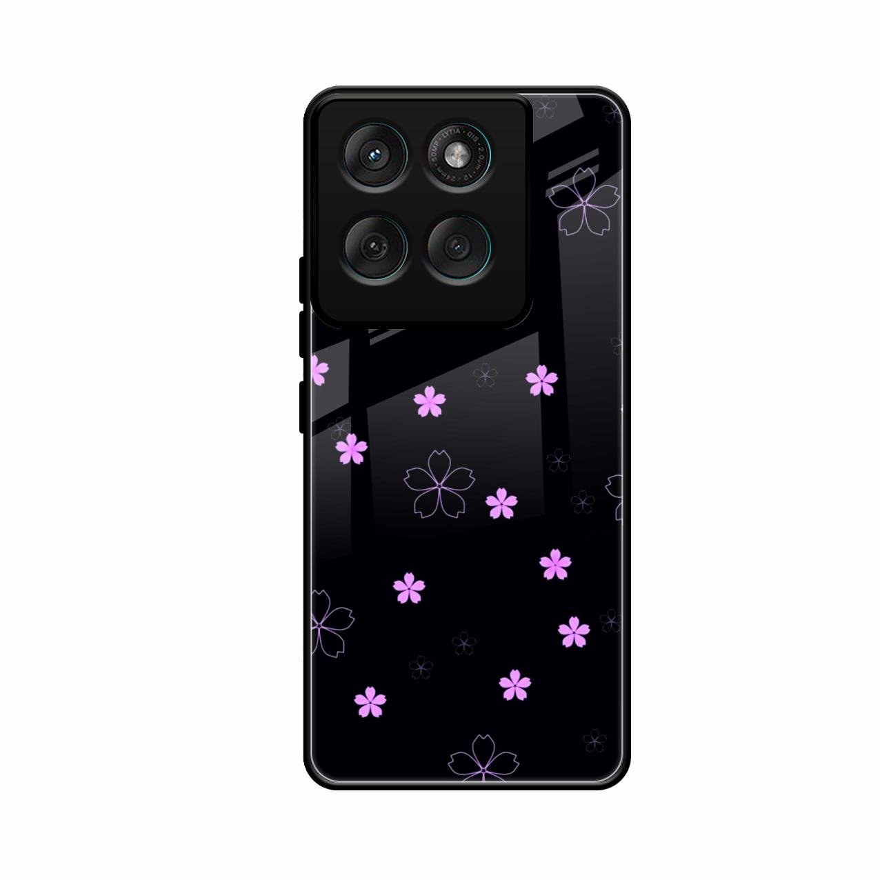 Floral Night Glass Case Cover For Motorola G57 Power 5G