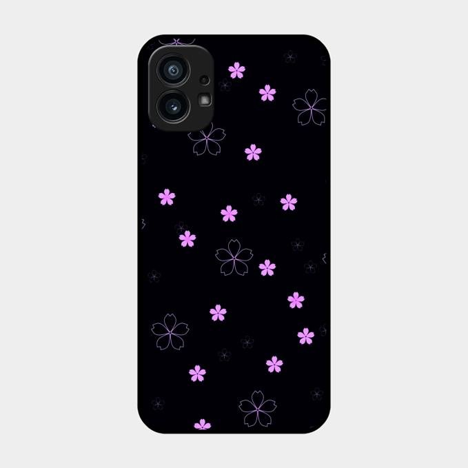 Floral Night Glass Case Cover For Nothing Phone 1