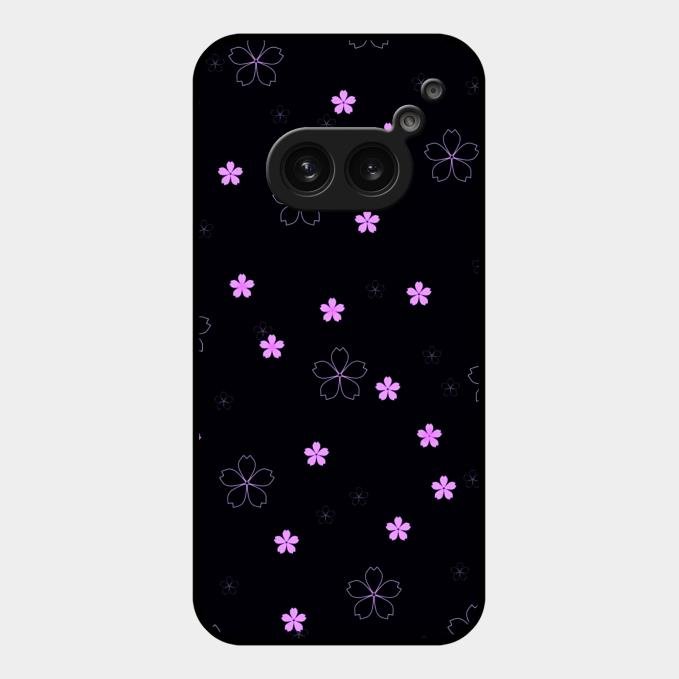 Floral Night Glass Case Cover For Nothing Phone 2A 5G