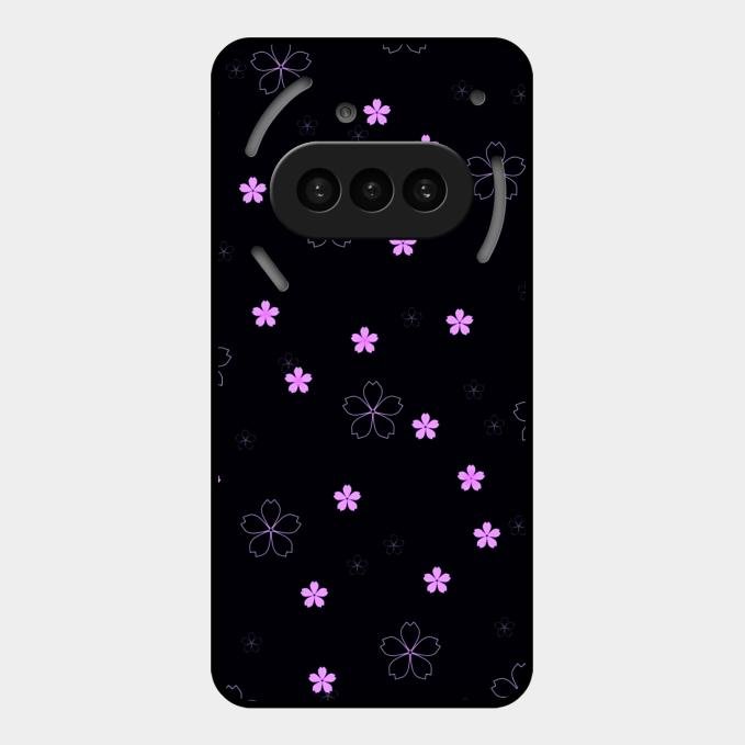 Floral Night Glass Case Cover For Nothing Phone 3A 5G