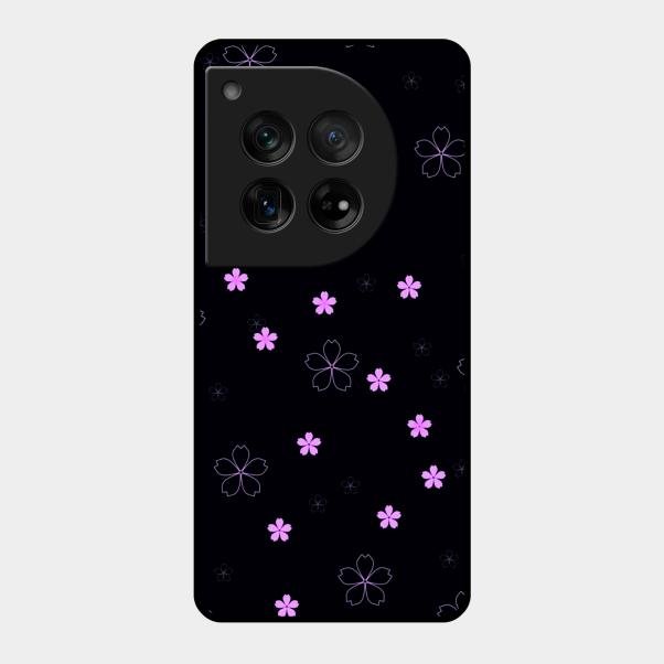 Floral Night Glass Case Cover For Oneplus 12 5G