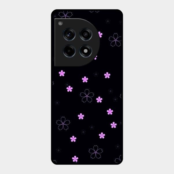Floral Night Glass Case Cover For Oneplus 12R 5G