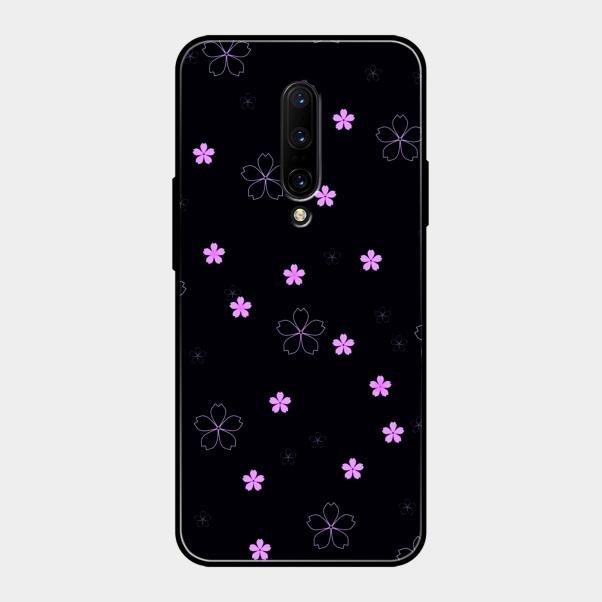 Floral Night Glass Case Cover For Oneplus 7 Pro