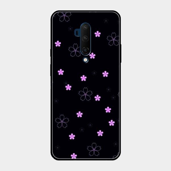 Floral Night Glass Case Cover For Oneplus 7T Pro