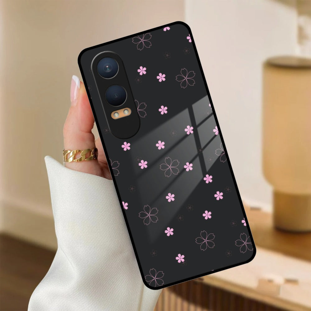 Floral Night Glass Case Cover For OnePlus