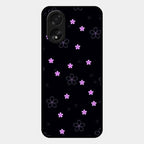 Floral Night Glass Case Cover For Oppo A38