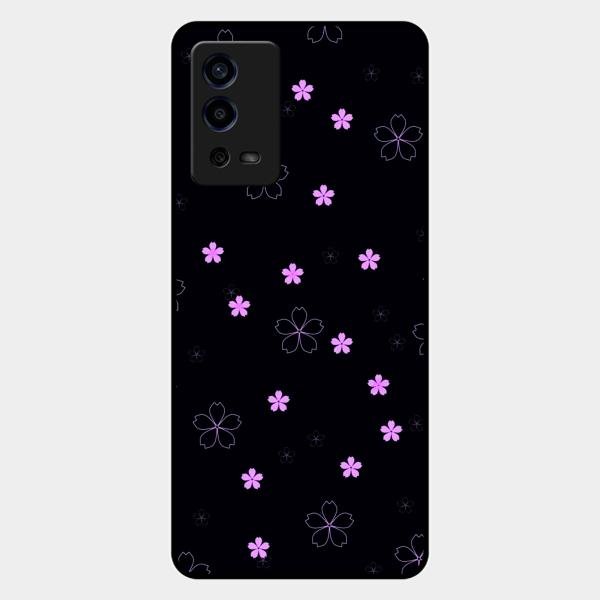 Floral Night Glass Case Cover For Oppo A55