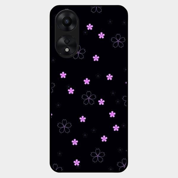 Floral Night Glass Case Cover For Oppo A78 5G