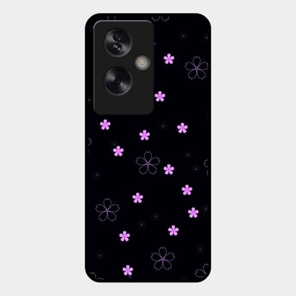 Floral Night Glass Case Cover For Oppo A79 5G