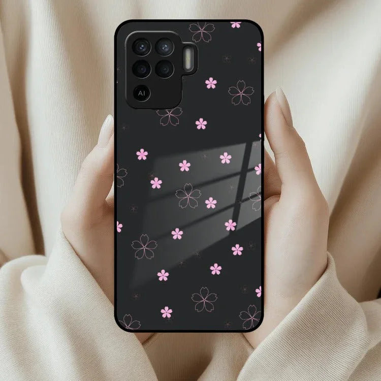 Floral Night Glass Case Cover For Oppo - ShopOnCliQ
