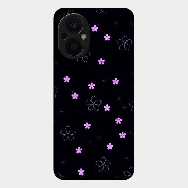 Floral Night Glass Case Cover For Oppo F21 Pro 5G