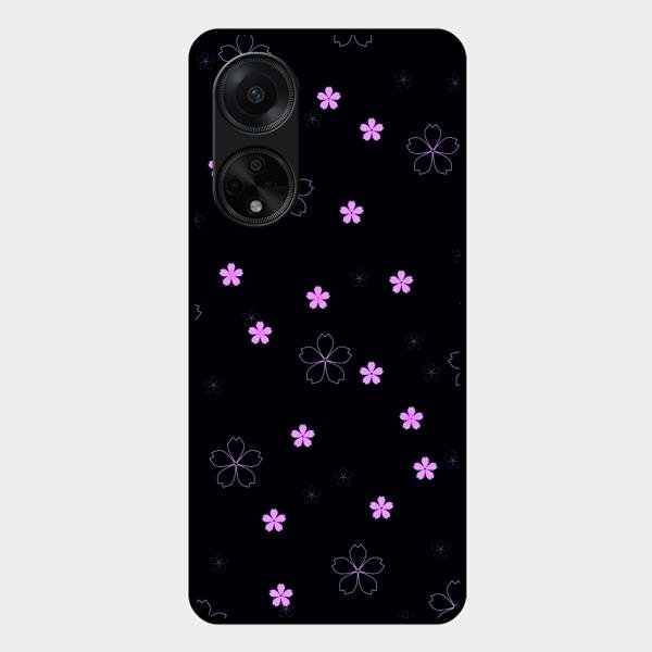 Floral Night Glass Case Cover For Oppo F23 5G