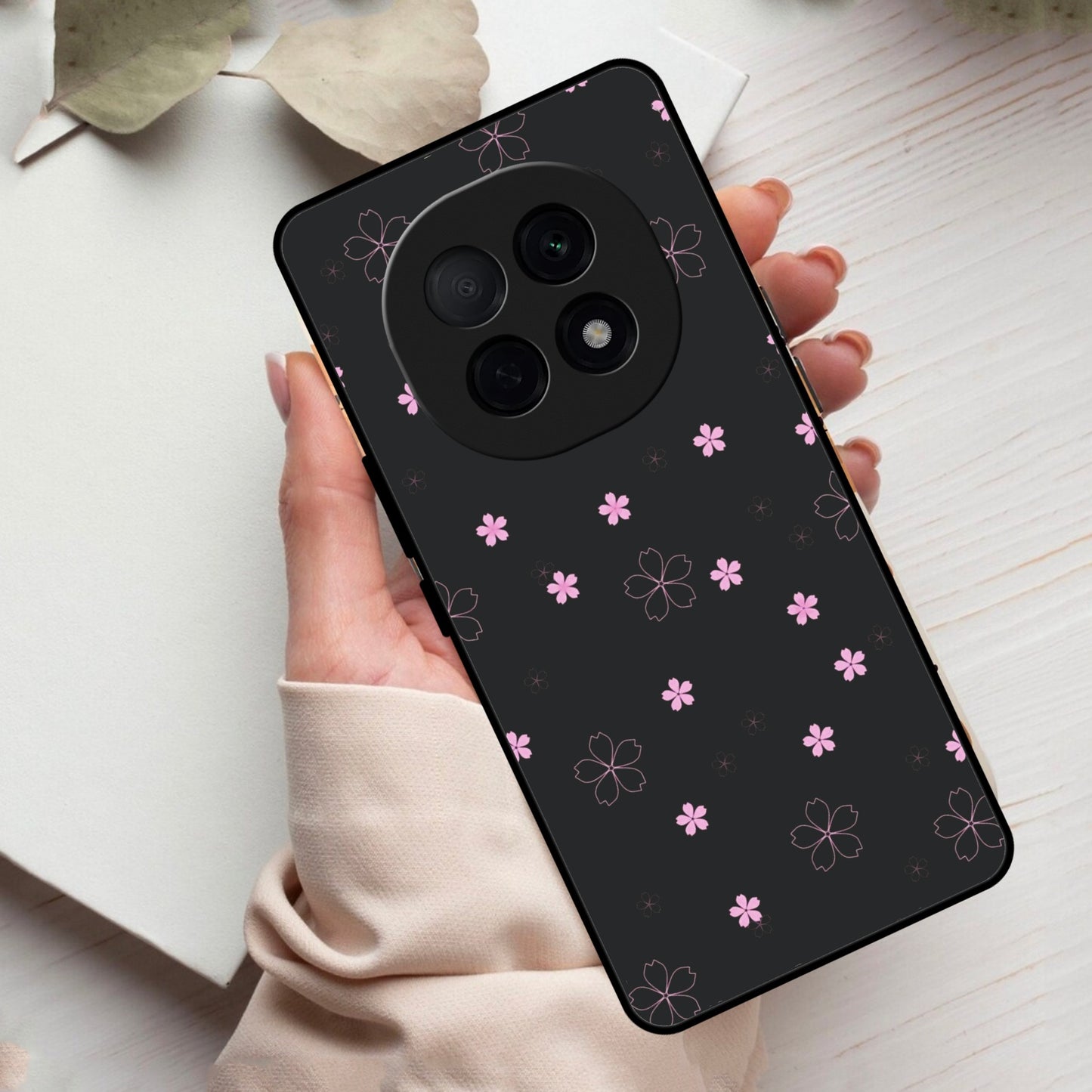 Floral Night Glass Case Cover For Oppo