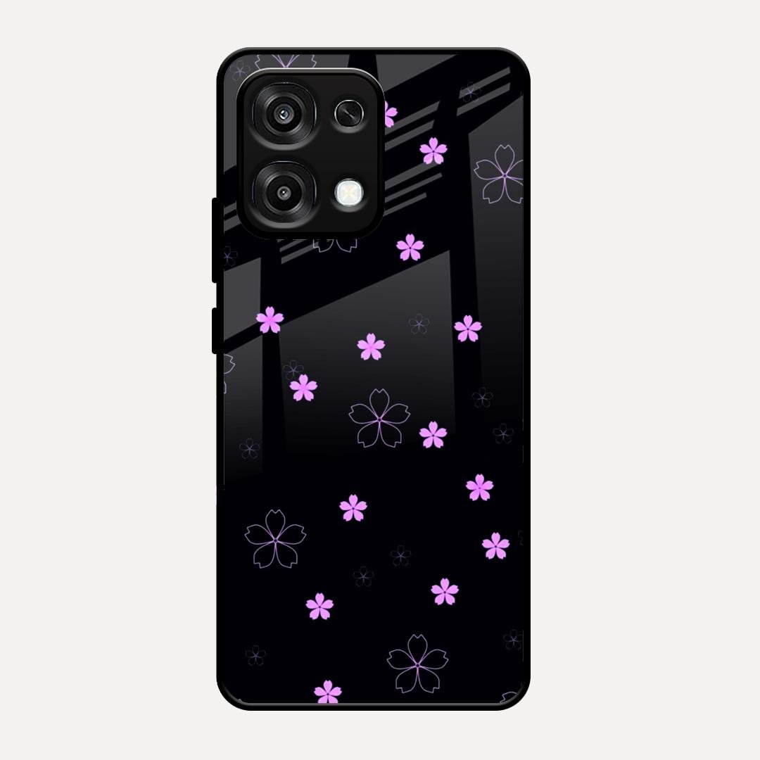 Floral Night Glass Case Cover For Oppo F31 5G