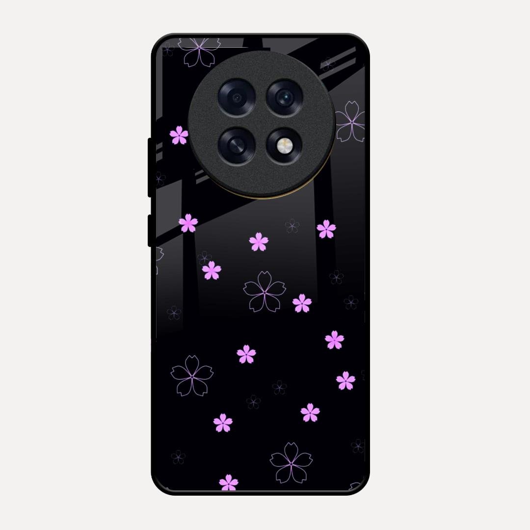 Floral Night Glass Case Cover For Oppo F31 Pro Plus 5G