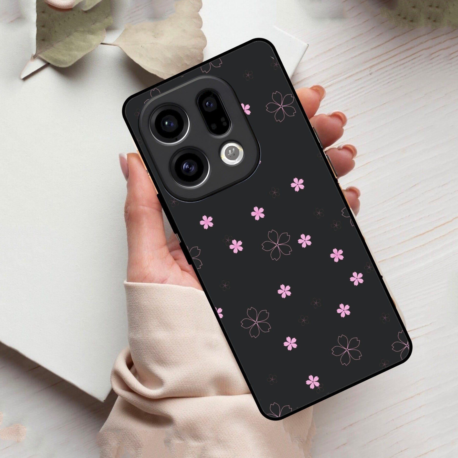 Floral Night Glass Case Cover For Oppo