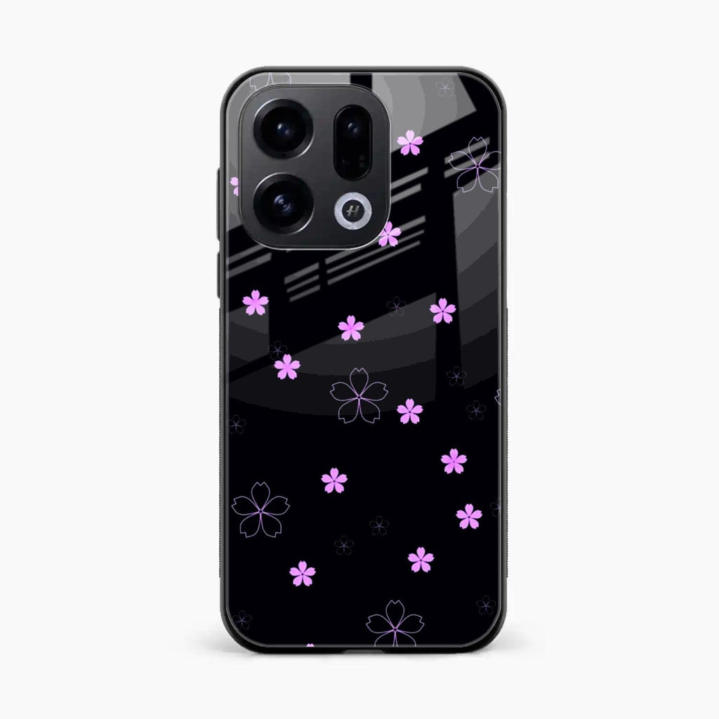Floral Night Glass Case Cover For Oppo Find X9 5G