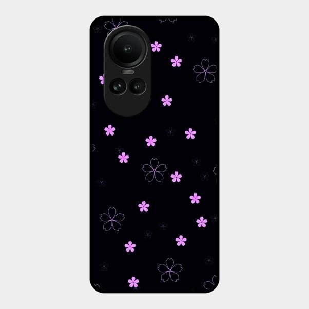 Floral Night Glass Case Cover For Oppo Reno 10 Pro 5G