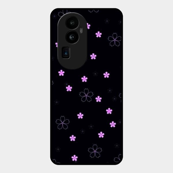Floral Night Glass Case Cover For Oppo Reno 10 Pro Plus 5G