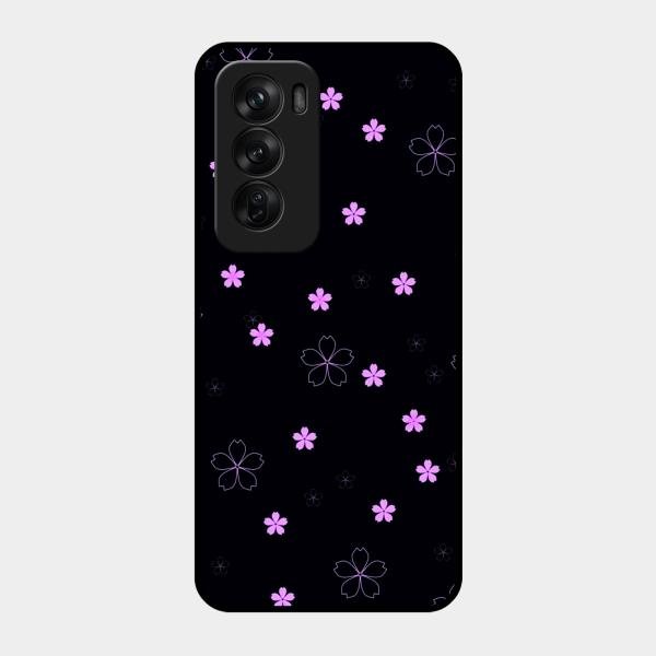 Floral Night Glass Case Cover For Oppo Reno 12 Pro 5G