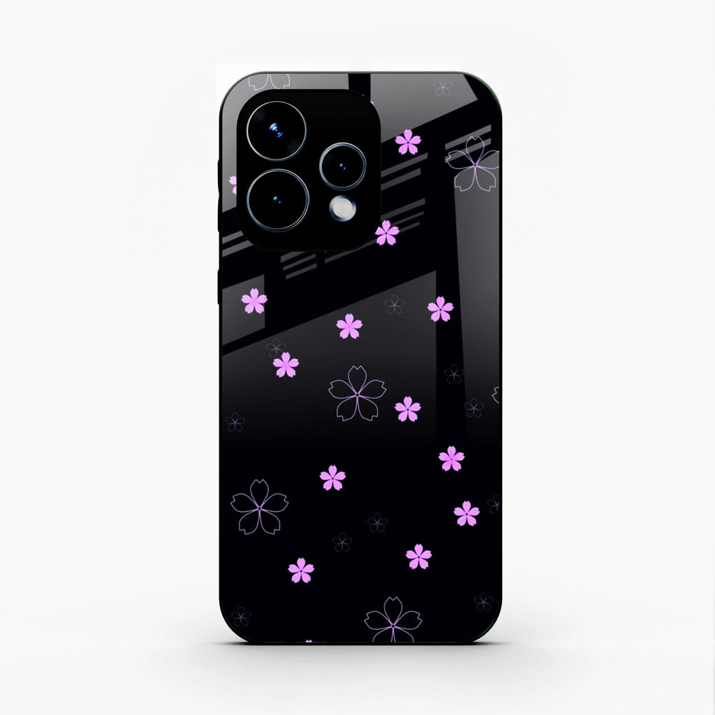 Floral Night Glass Case Cover For Oppo Reno 15 5G