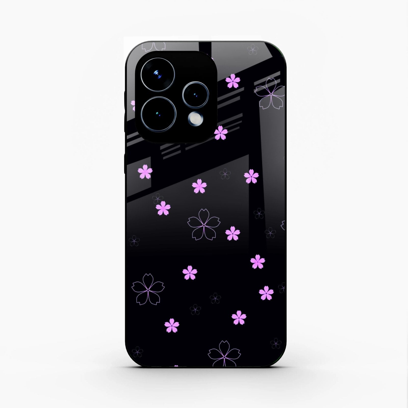 Floral Night Glass Case Cover For Oppo Reno 15 5G